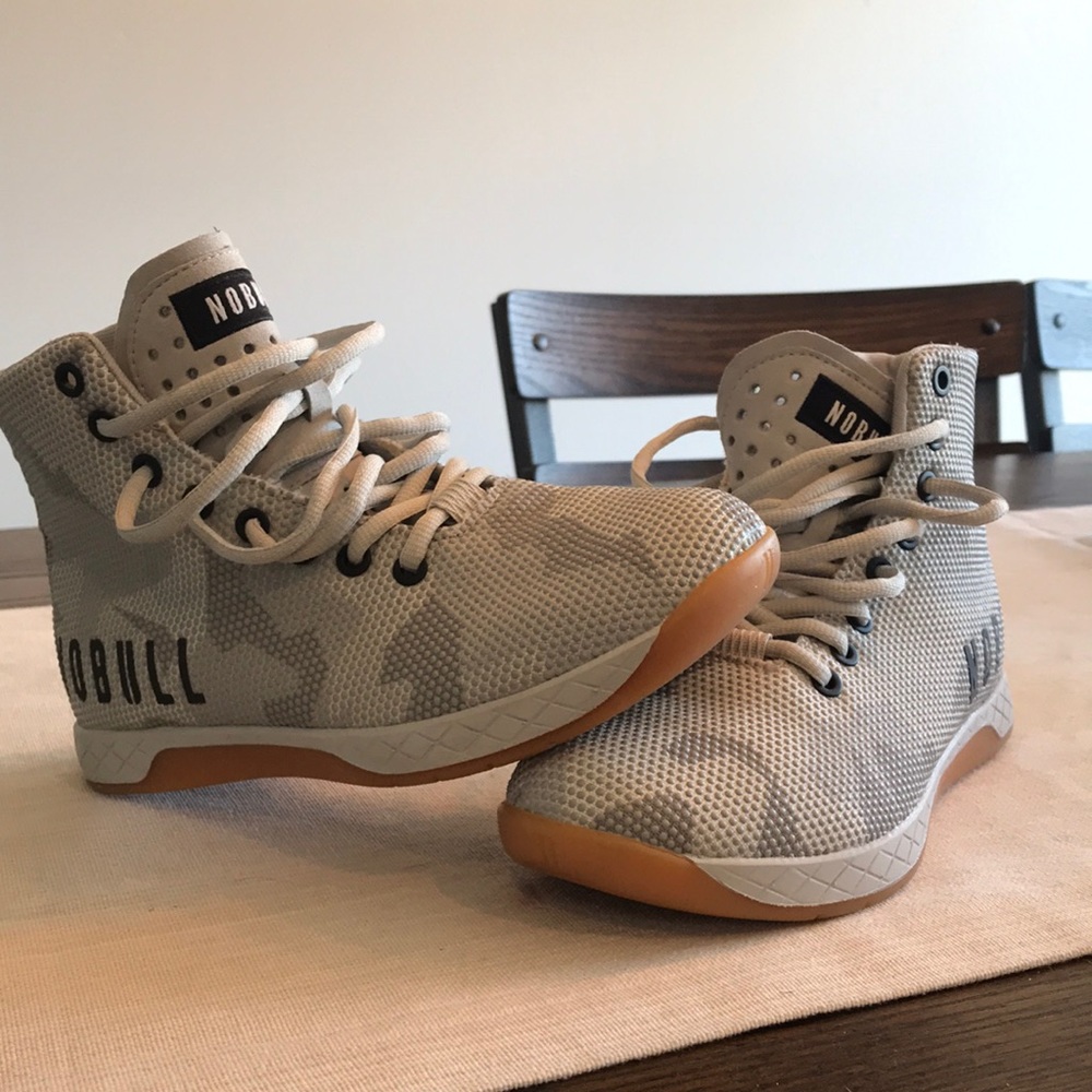 Womens High Top White Camo NoBull Trainers